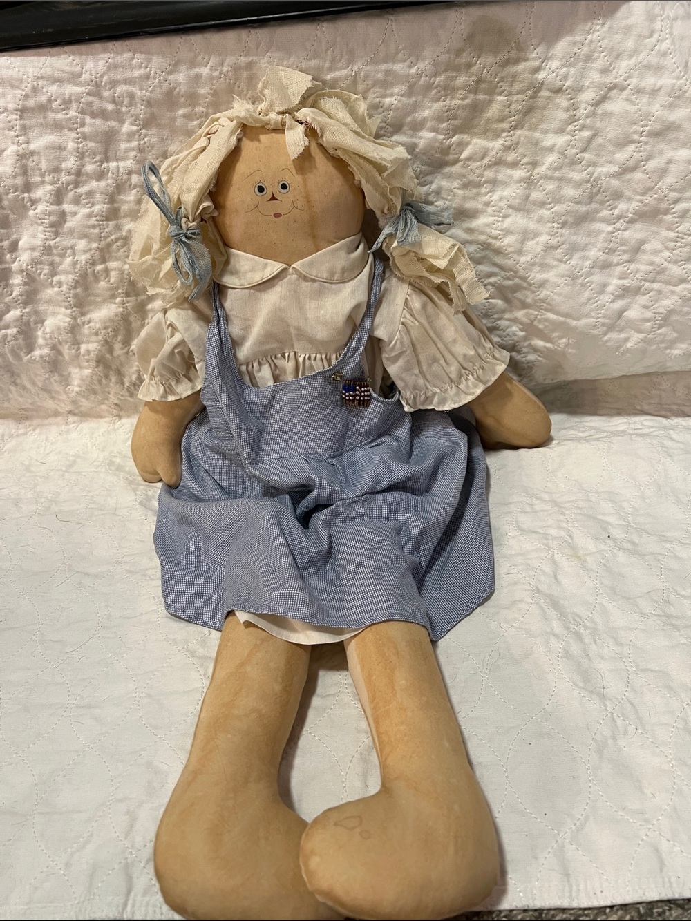 Girl Doll dressed in old kids clothes
